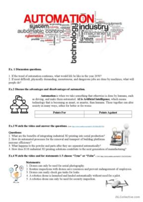 Automation, 3d printers, drones, robotics, robots