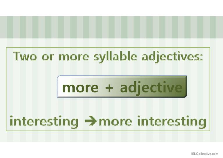 Comparative and superlative