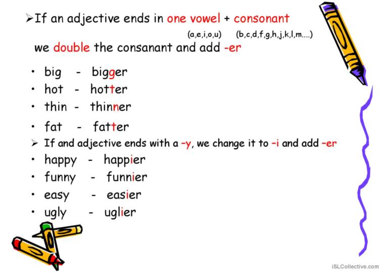 Comparative and Superlative Adjectives