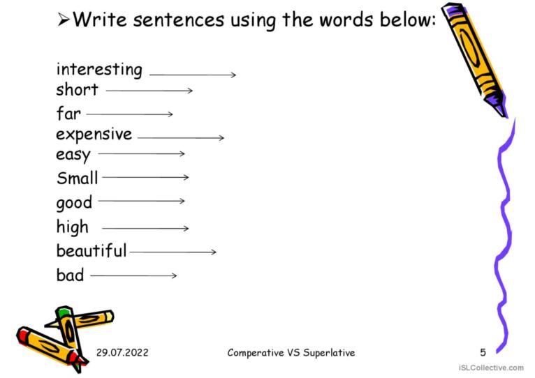 Comparative and Superlative Adjectives