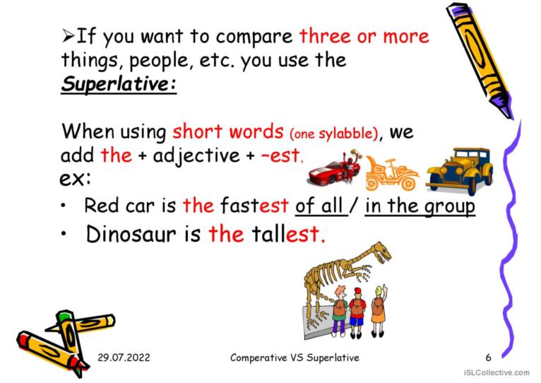 Comparative and Superlative Adjectives