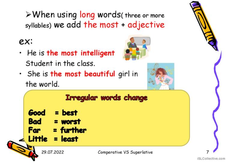 Comparative and Superlative Adjectives