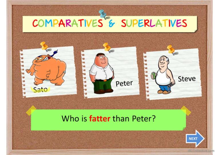 COMPARATIVES AND SUPERLATIVES II