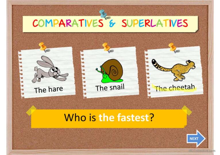 COMPARATIVES AND SUPERLATIVES II