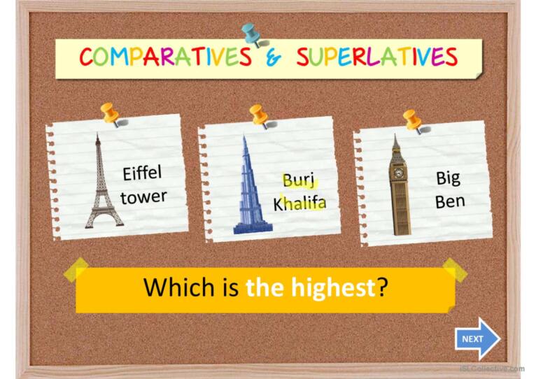 COMPARATIVES AND SUPERLATIVES II