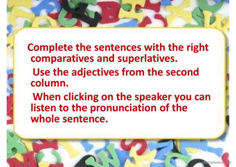 Comparatives & superlatives with Pronunciation