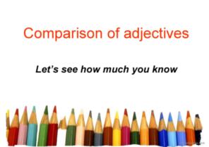 Comparison of adjectives