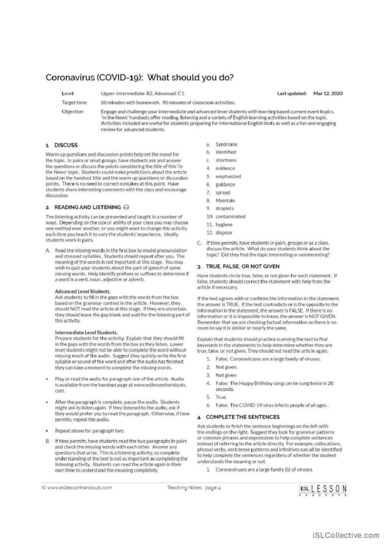 Coronavirus (COVID-19):  What should you do?