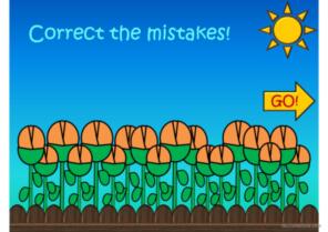 Correct the mistakes: Grammar review • present simple• too, also, either • some, any • something, anything • present continuous • going to future • what, which • adverbs of frequency • can