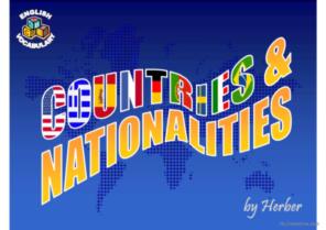 COUNTRIES AND NATIONALITIES