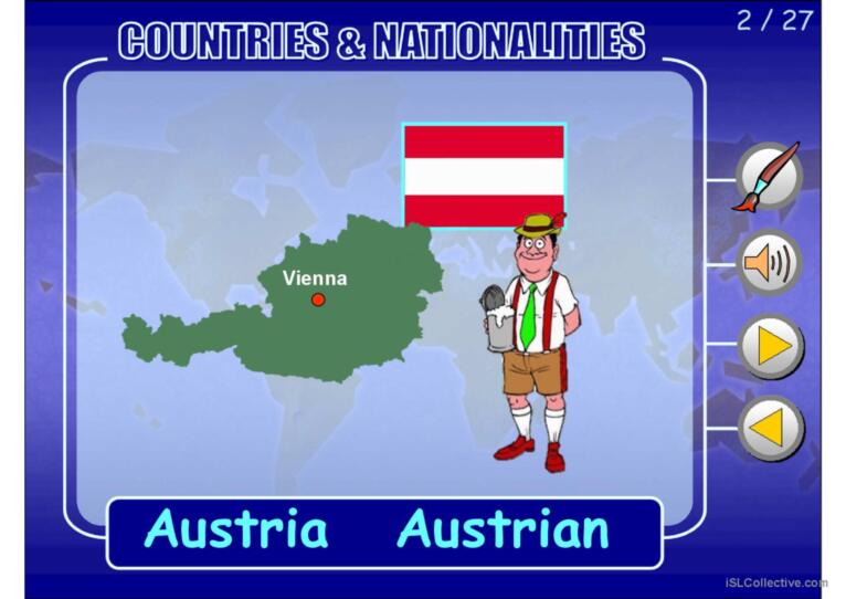 COUNTRIES AND NATIONALITIES