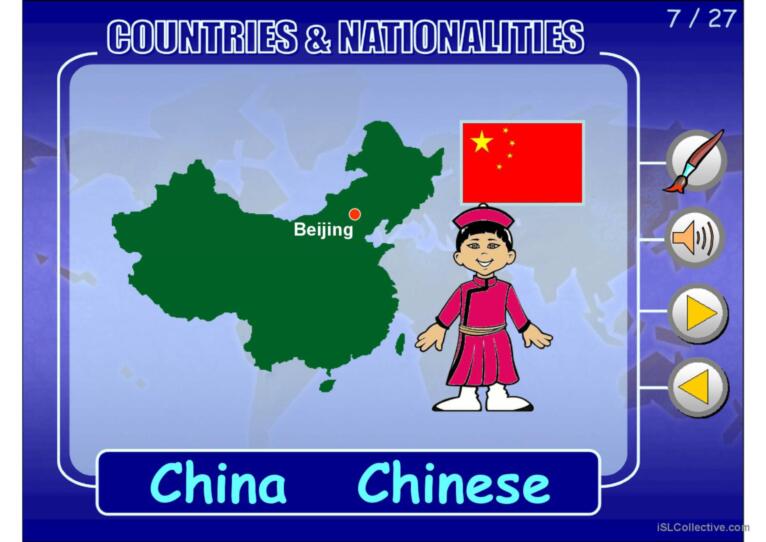 COUNTRIES AND NATIONALITIES