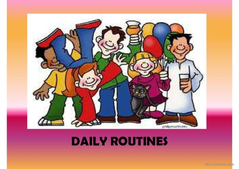 Daily routines (41 slides) extra activities included