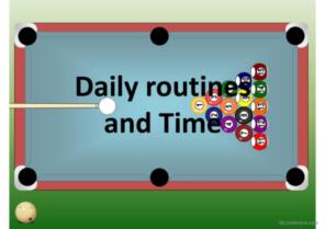 Daily Routines and Simple Time with Pool Game