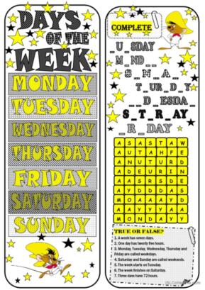 Days of the week