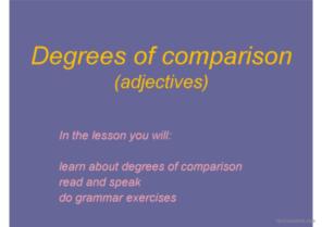 Degrees of comparison