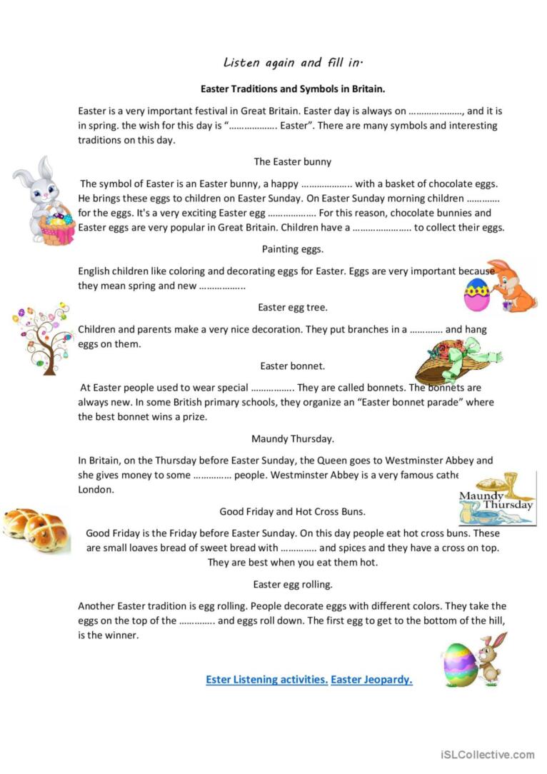 Easter Traditions and Symbols in Britain.