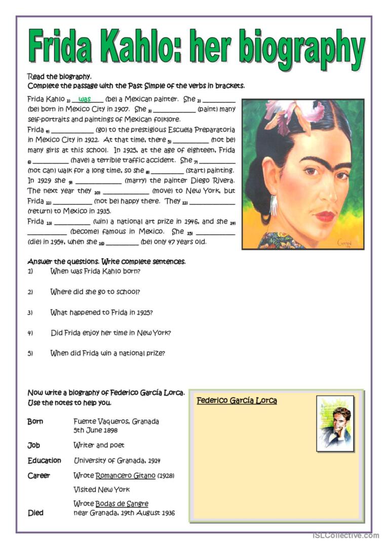 FRIDA KAHLO: HER BIOGRAPHY