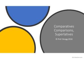 Game to revise comparatives and superlatives