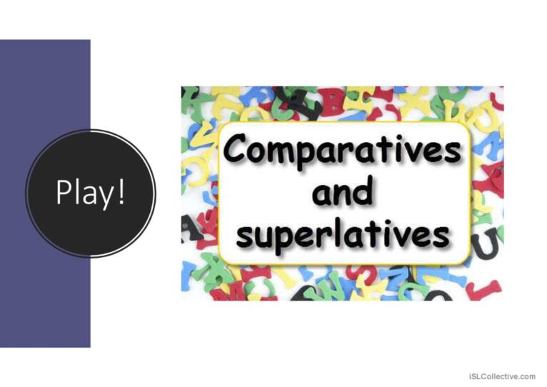 Game to revise comparatives and superlatives