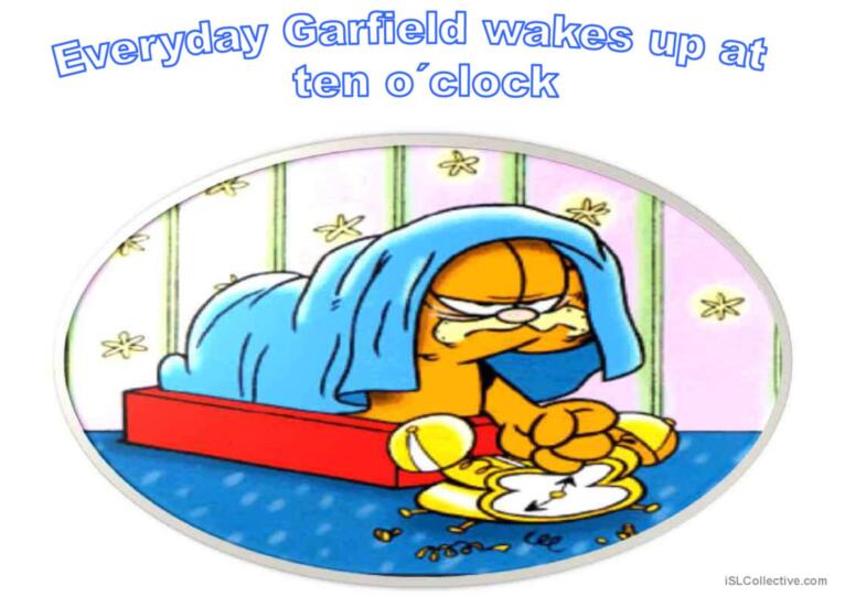 garfield´s daily routine