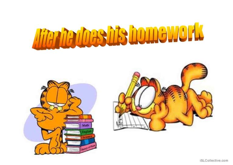 garfield´s daily routine