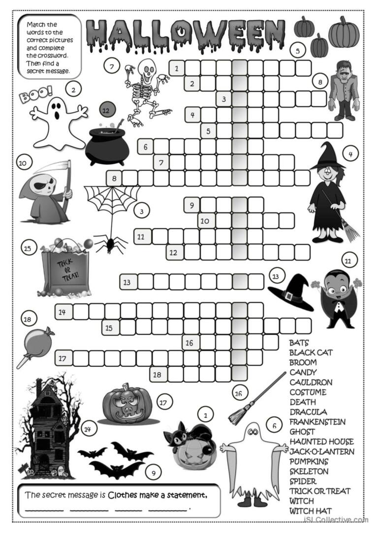 Halloween - crossword