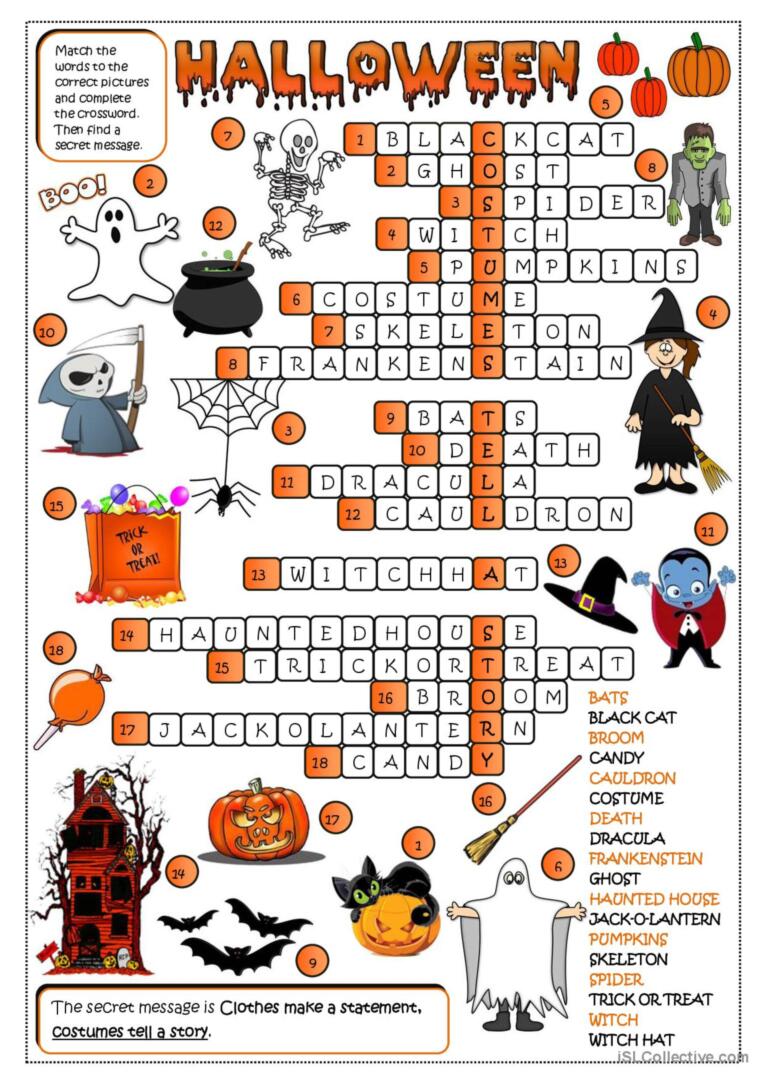 Halloween - crossword