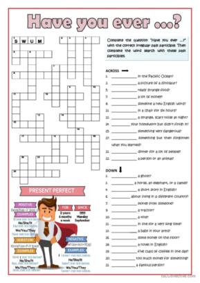 HAVE YOU EVER ...? - WORDSEARCH