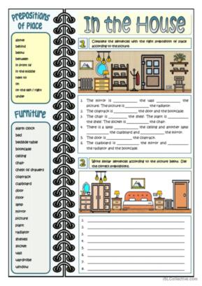 IN THE HOUSE - PREPOSITIONS OF PLACE