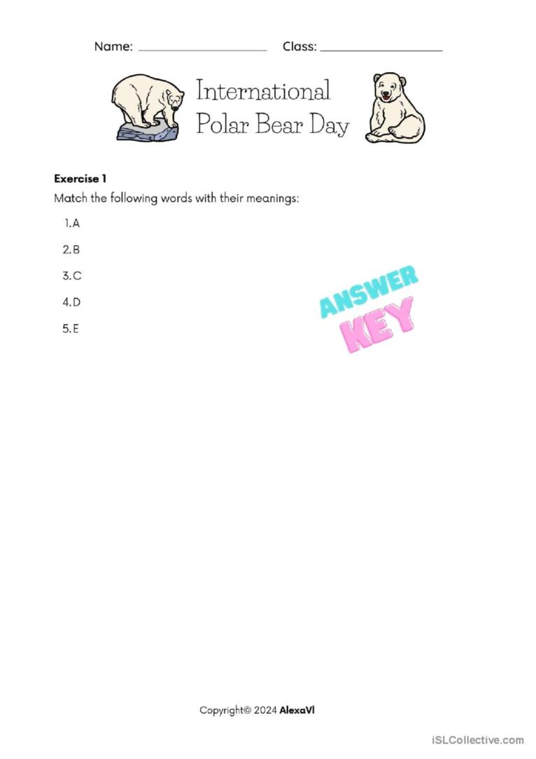 International Polar Bear Day Reading Comprehension