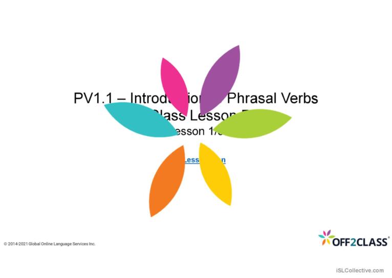 Introduction to Phrasal Verbs - An ESL/ELL Lesson Plan