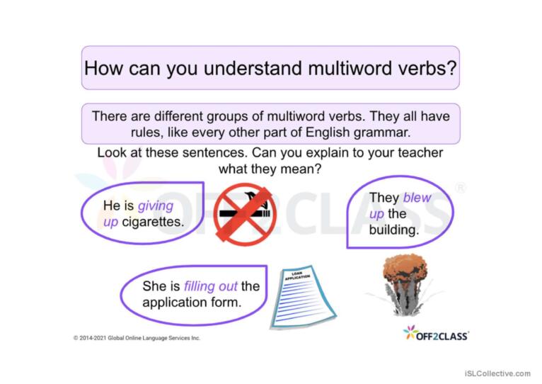 Introduction to Phrasal Verbs - An ESL/ELL Lesson Plan