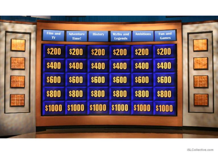 Jeopardy Game # 2 - Verb Tenses