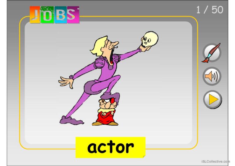 JOBS PICTIONARY PPT