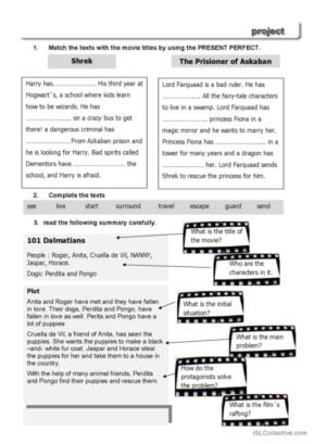 Practice present perfect tense through movies