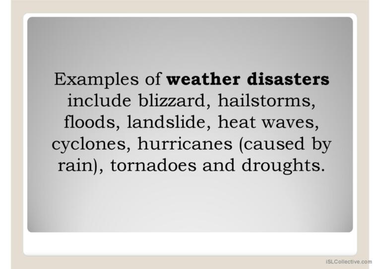 Natural Disasters I