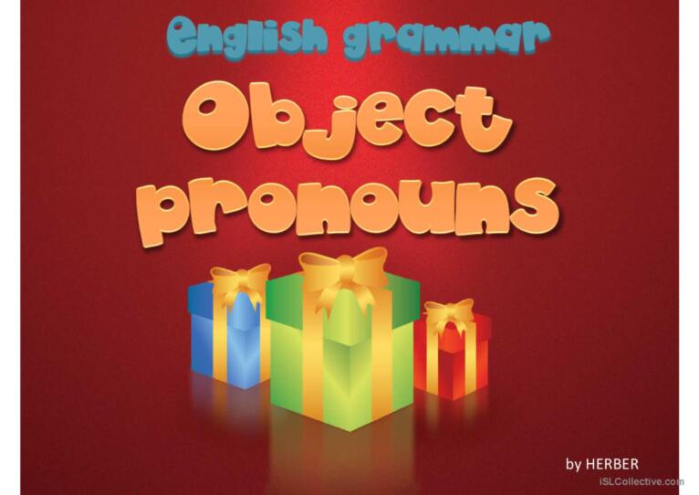 OBJECT PRONOUNS PPT