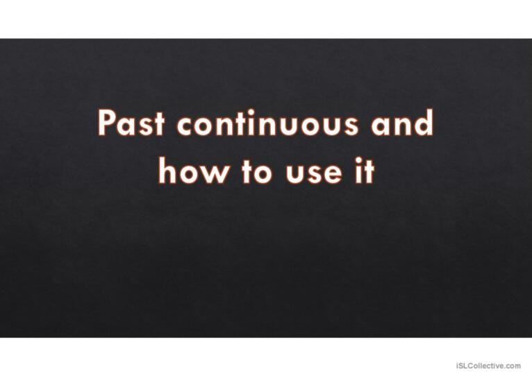 Past Continuous Power Point