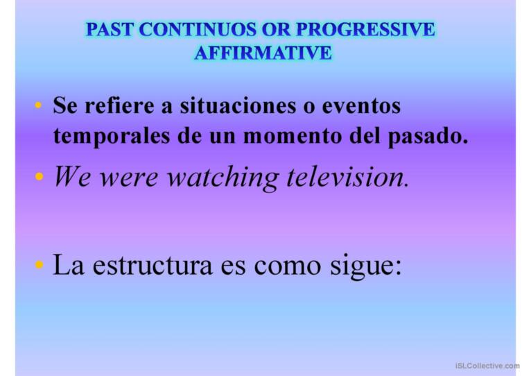 Past continuous