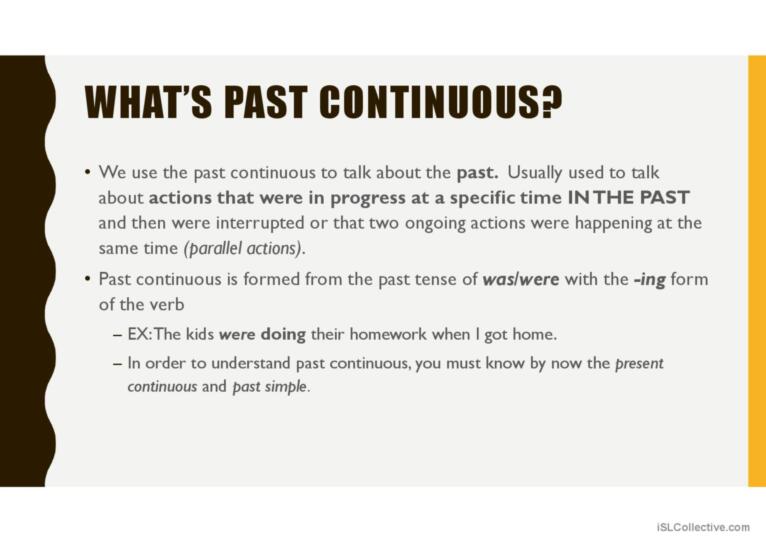 Past Continuous