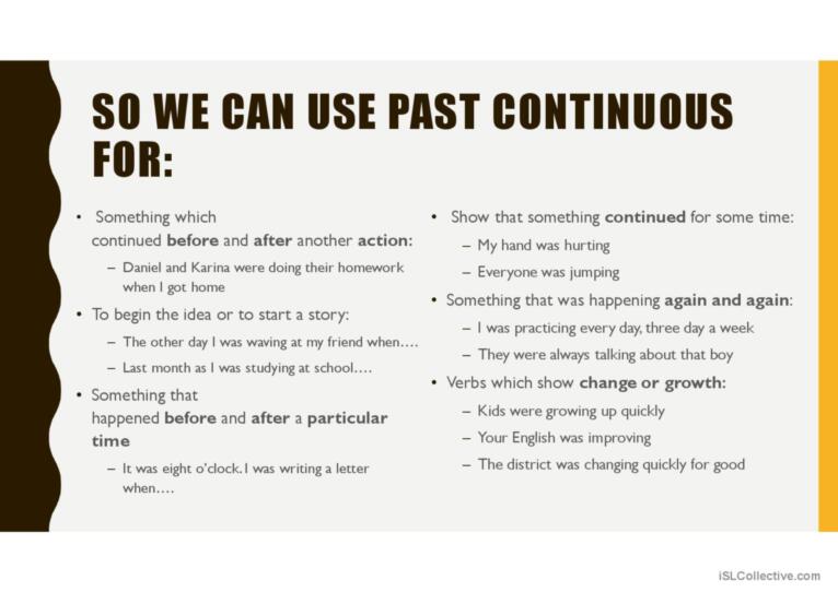 Past Continuous