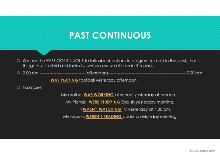 PAST CONTINUOUS