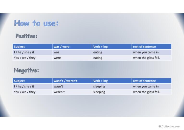 past simple / past continuous