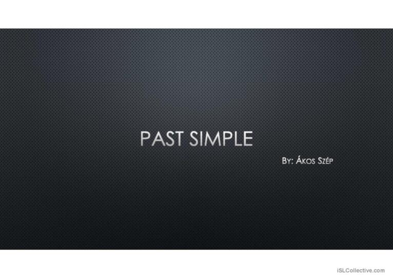 past simple ppt made by akos