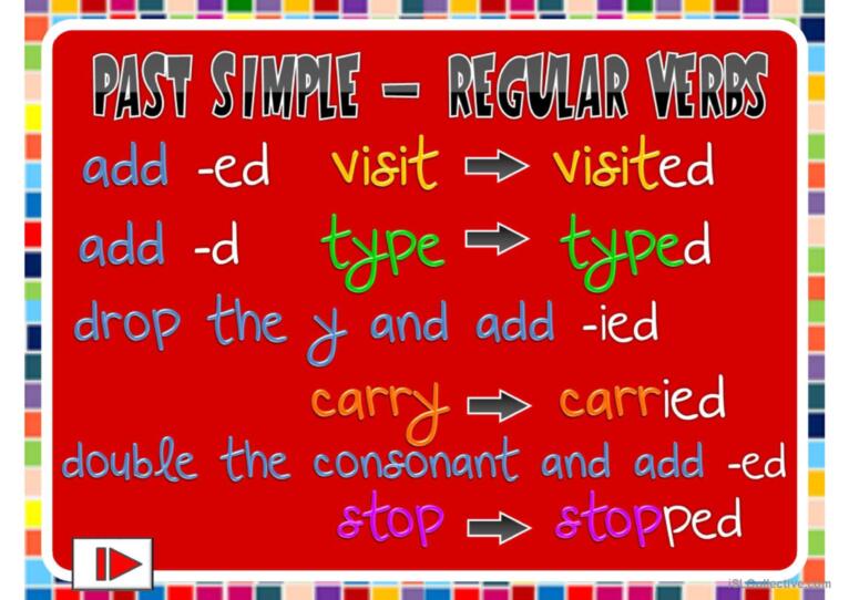 Past Simple - Regular Verbs *GAME*