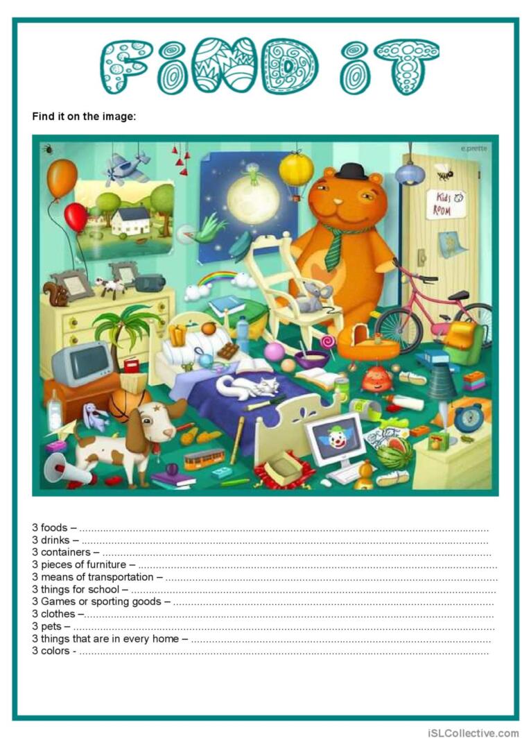 Picture description - Find it - Kid's room