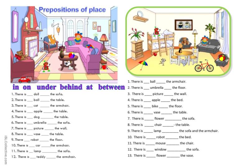 Prepositions of place