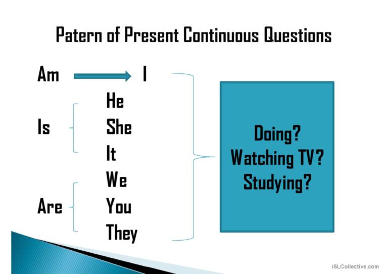 PRESENT CONTINUOUS QUESTION & PRESENT SIMPLE