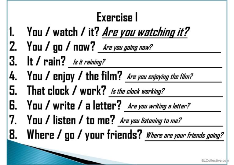 PRESENT CONTINUOUS QUESTION & PRESENT SIMPLE